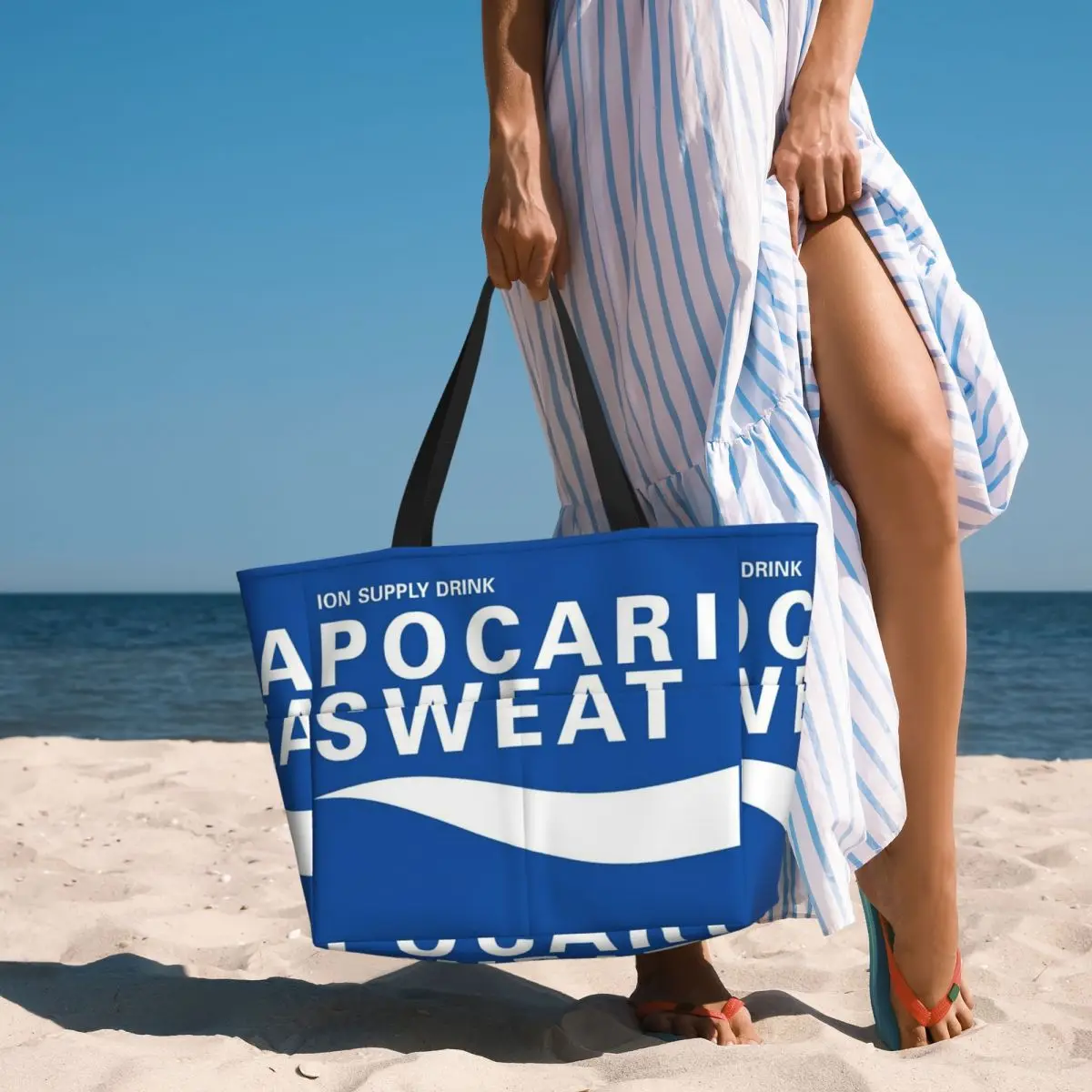 Yoga Fitness Merch - Just Some Pocari Sweat Merch ビーチトートバッグ