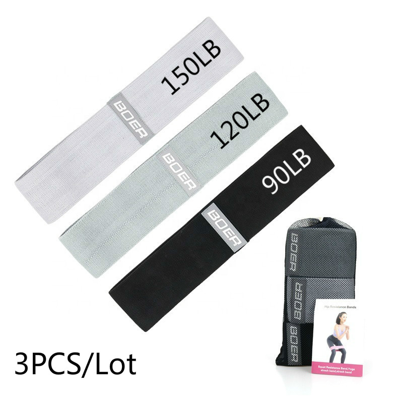 Yoga Fitness Stretching Strap - 3個女性男性生地抵抗バンドセット弾性スポーツヨガフィットネスレジスタンスバンドホームジム機器のエアロゴムバンド