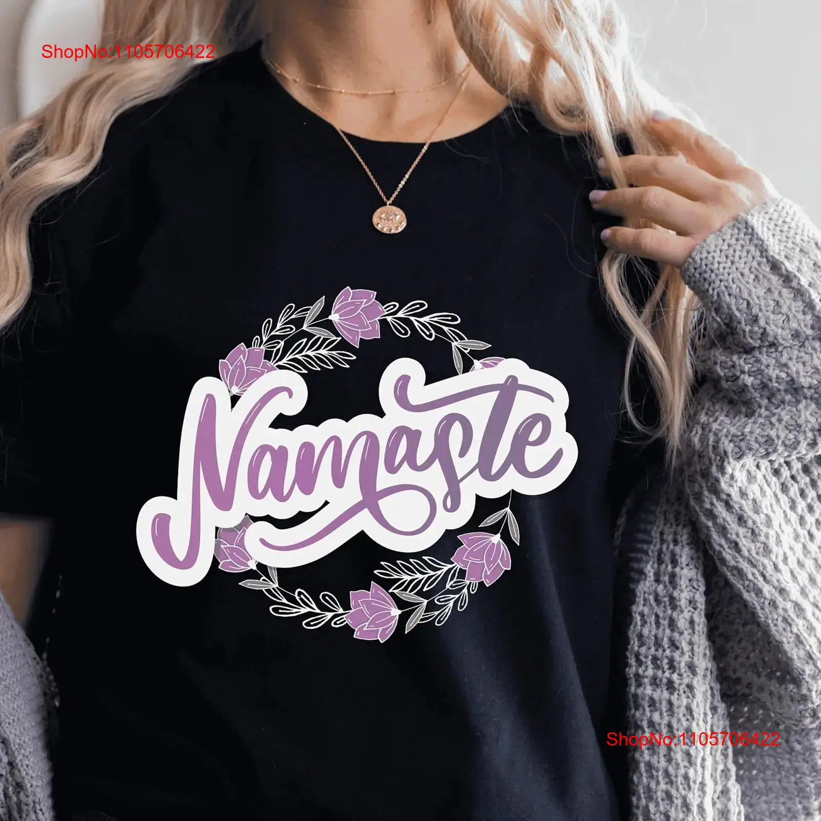 Yoga Fitness Teacher - ナマステ パープル Tシャツ ヨガ教師愛好家 フィットネス ワークアウト