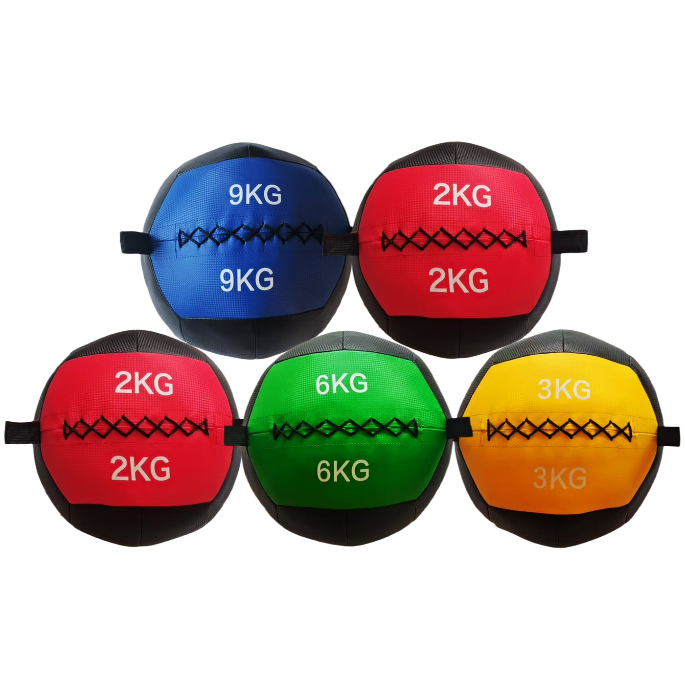 Bosu Ball Balance - 空のメディシンウォールボールシェル（2-12KGオプション、充填材は含まれていません） - ジムでの体幹強化、バランス、壁投げトレーニング用