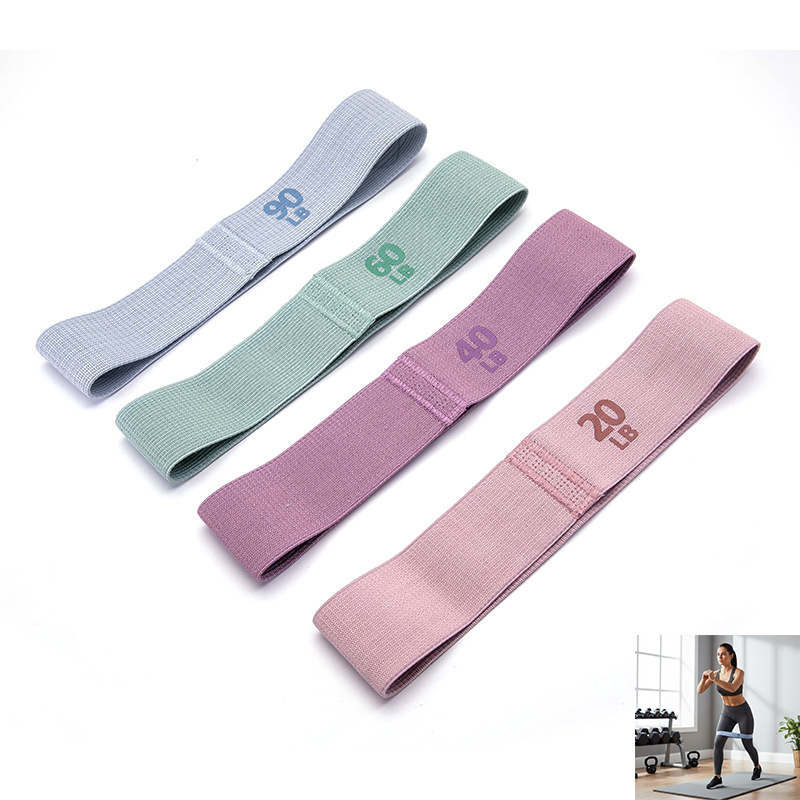 Yoga Fitness Stretching Strap - かぎ針編みの滑り止めヨガレジスタンスバンド、臀筋トレーニング用弾性フィットネスプルバンド、お尻の引き締め、脚のストレッチ、ホームジムトレーニング用