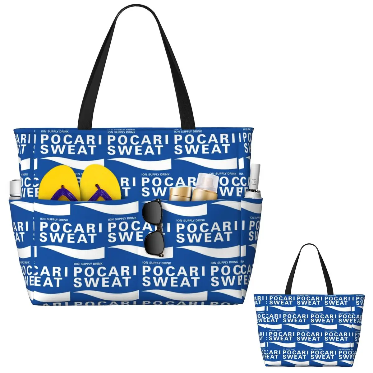 Yoga Fitness Merch - Just Some Pocari Sweat Merch ビーチトートバッグ