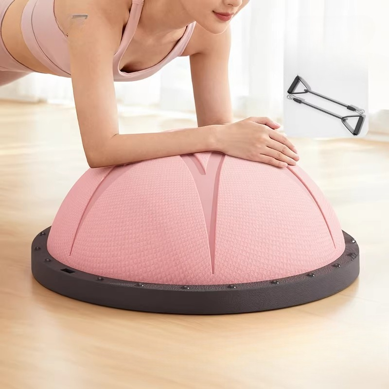 Bosu Ball Balance - ホームバランス トレーニング ハーフボール、ヨガ＆ピラティス ボスボール（体幹強化用）、滑り止めフィットネス半球（ポンプ付き）、ホームジム用