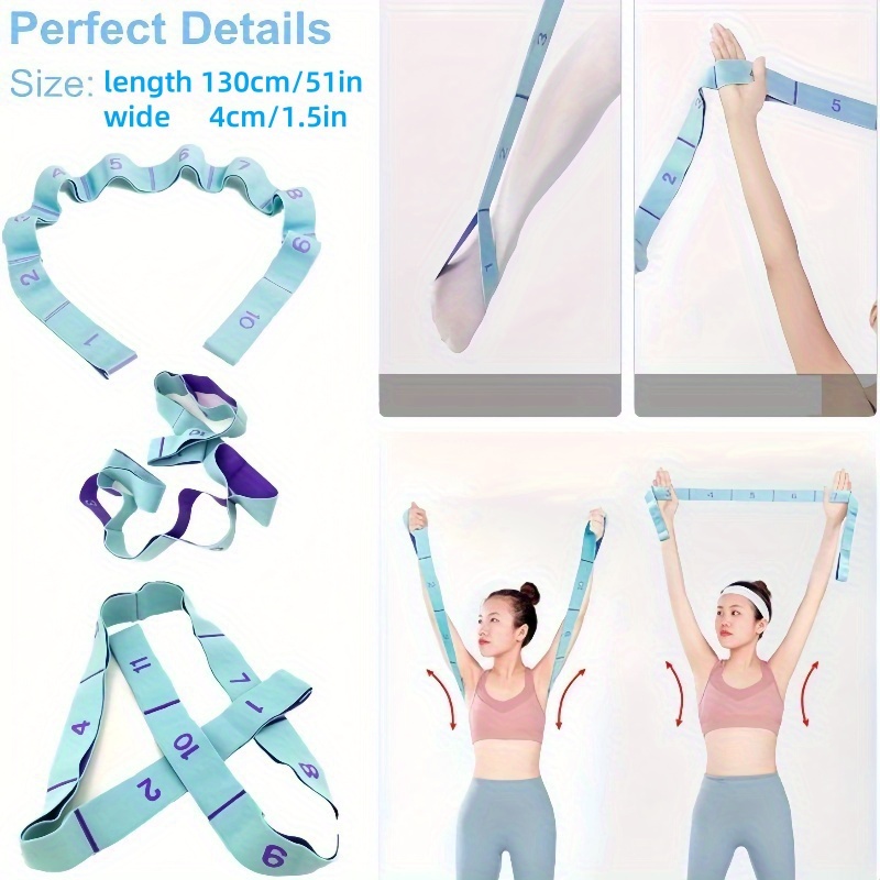 Yoga Fitness Stretching Strap - ヨガデジタルストレッチストラップ オープンショルダープルロープ フィットネス 女性用ダンス スプリットストレッチブースターストラップ バックプルストラップ