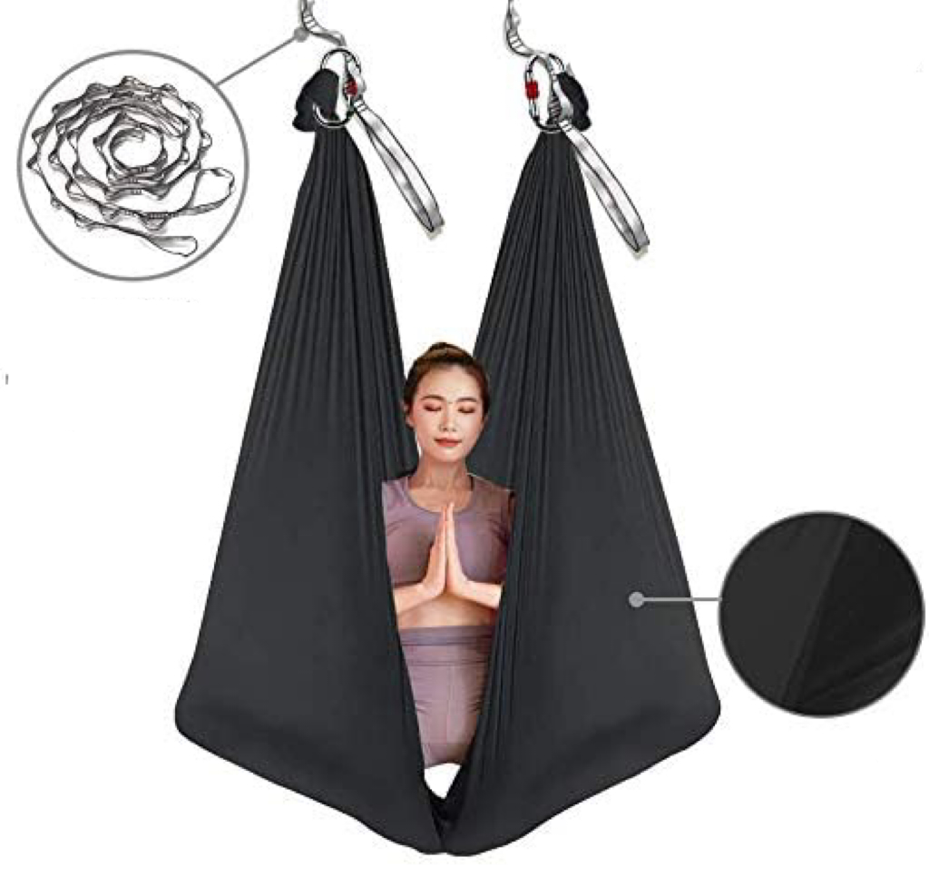 Yoga Swing Aerial - 8mプレミアム耐久性エアリアルヨガスイングナイロン生地ハンモック、反重力反転用、スポーツ＆エンターテイメント向け