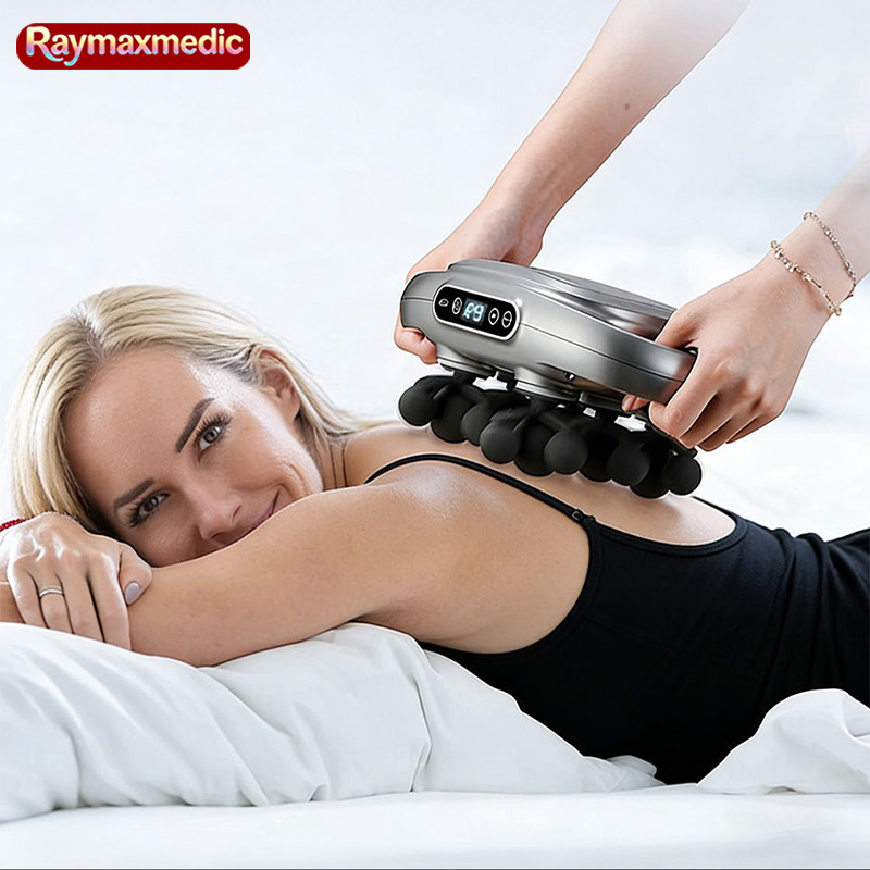 Vibration Massage Gun - レイマックス 22ヘッド筋膜ガン 高周波振動ボディマッサージガン 背中腰マッサージ器 首肩マッサージ器 筋肉マッサージ器