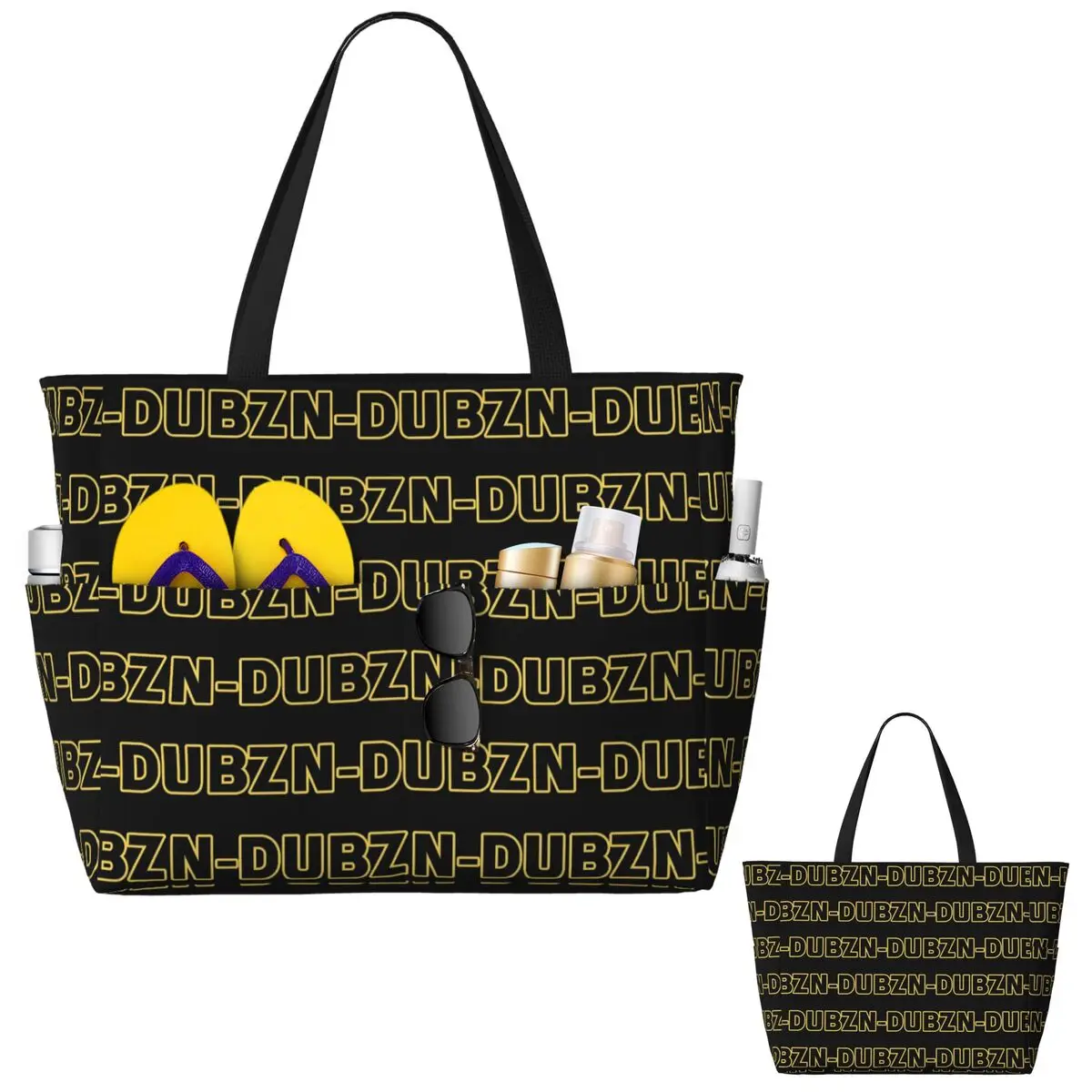 Yoga Fitness Merch - N-Dubz マーチ NDubz ロゴ ビーチ トートバッグ