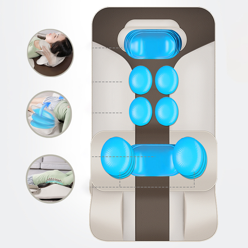Yoga Fitness Factory - 工場OEM自動指圧揉捏フルバックマッサージマットエアコンプレッション加熱ヨガフィットネスマッサージマットレス家庭用ジム向け