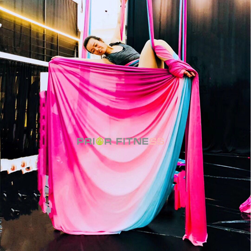 Yoga Swing Aerial - オンブル反重力ヨガハンモック、シルクファブリック、エアリアルスイングトラクションデバイス、18 m、フィットネス