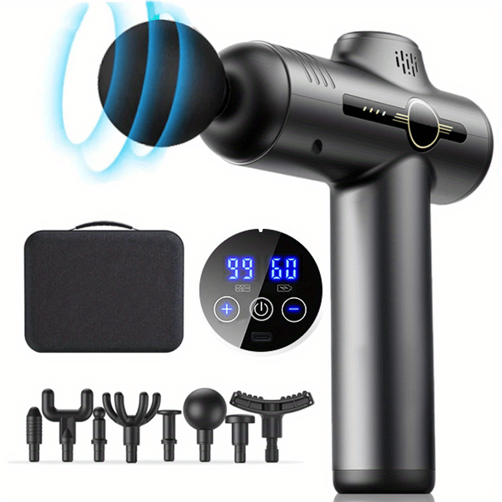 Vibration Massage Gun - 99 レベルマッサージガン筋膜深部筋肉リラックスボディネックマッサージャー電気フィットネス機器ノイズリダクション男性女性