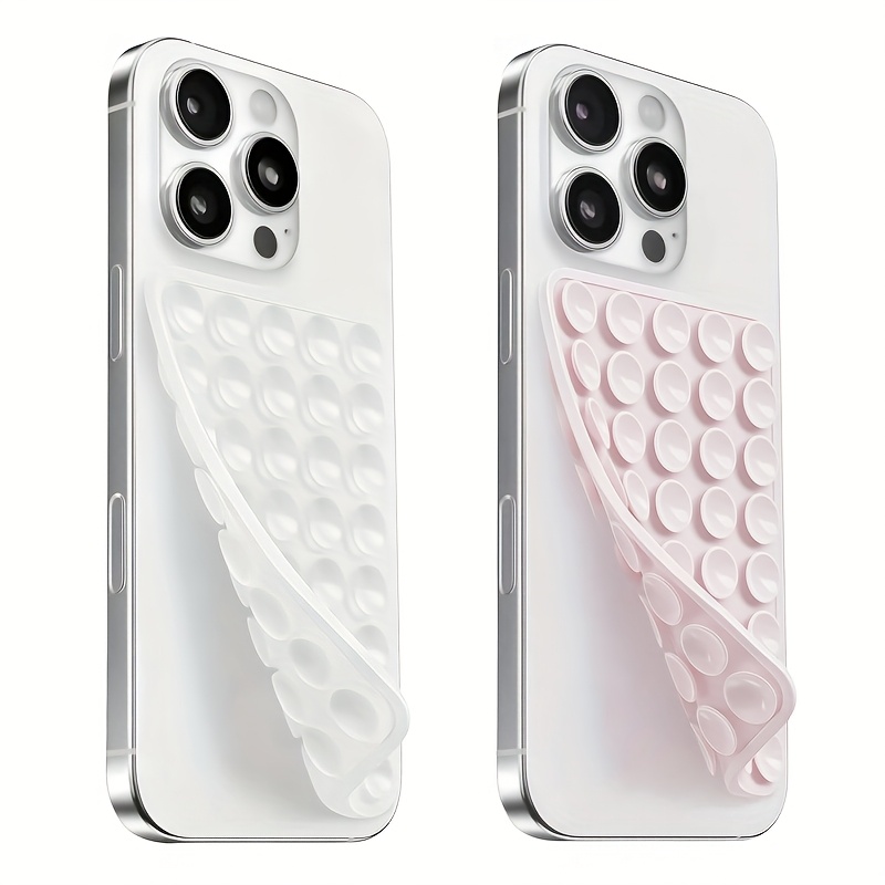 Yoga Fitness Usa - 2個入り両面シリコン吸盤式スマホスタンド iPhone/Android対応 角度調整可能 メイクアップ/フィットネス/ヨガ/ビングウォッチング用