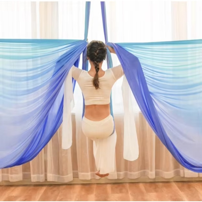Yoga Swing Aerial - グラデーションカラー反重力反転ワイドエアリアルヨガハンモックヨガスイングセット（ホームジムフィットネストレーニング用）