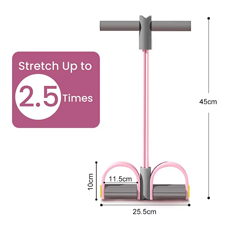 4チューブ抵抗バンドヨガペダルプラー弾性プルロープフィットネ - Yoga Fitness Stretching Strap のレビューと価格