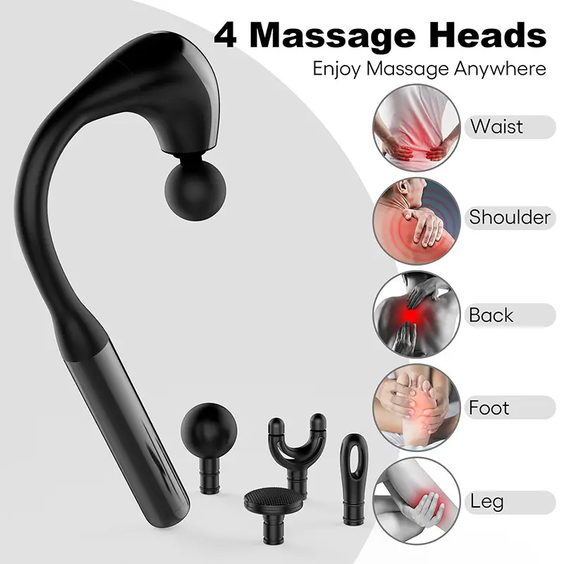 高品質コードレス振動筋膜深部組織マッサージハンマー延長ハンド - Vibration Massage Gun のレビューと価格