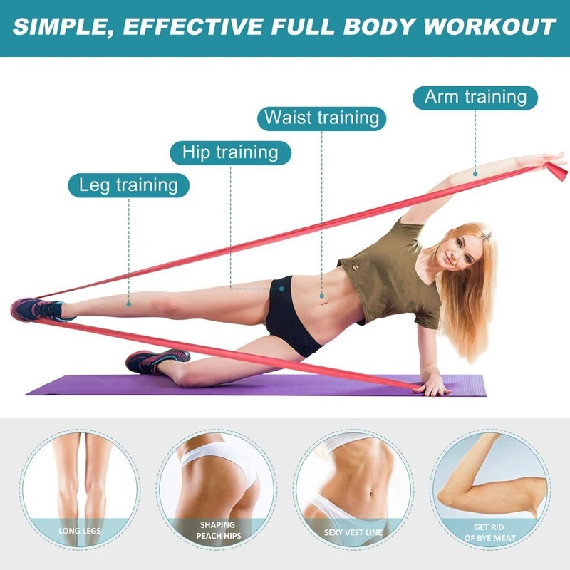 天然ラテックス製レジスタンスバンド、ヨガ、ピラティス、ホーム - Yoga Fitness Stretching Strap のレビューと価格