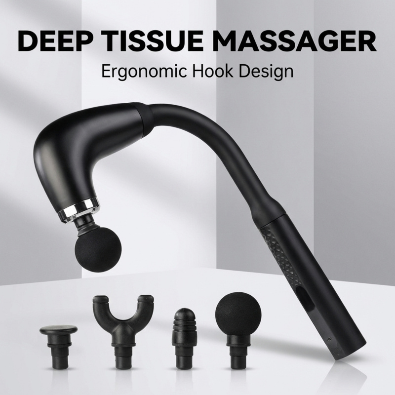 電動筋膜リリースガン（4種類のヘッド付き）、深部組織パーカッ - Vibration Massage Gun のレビューと価格
