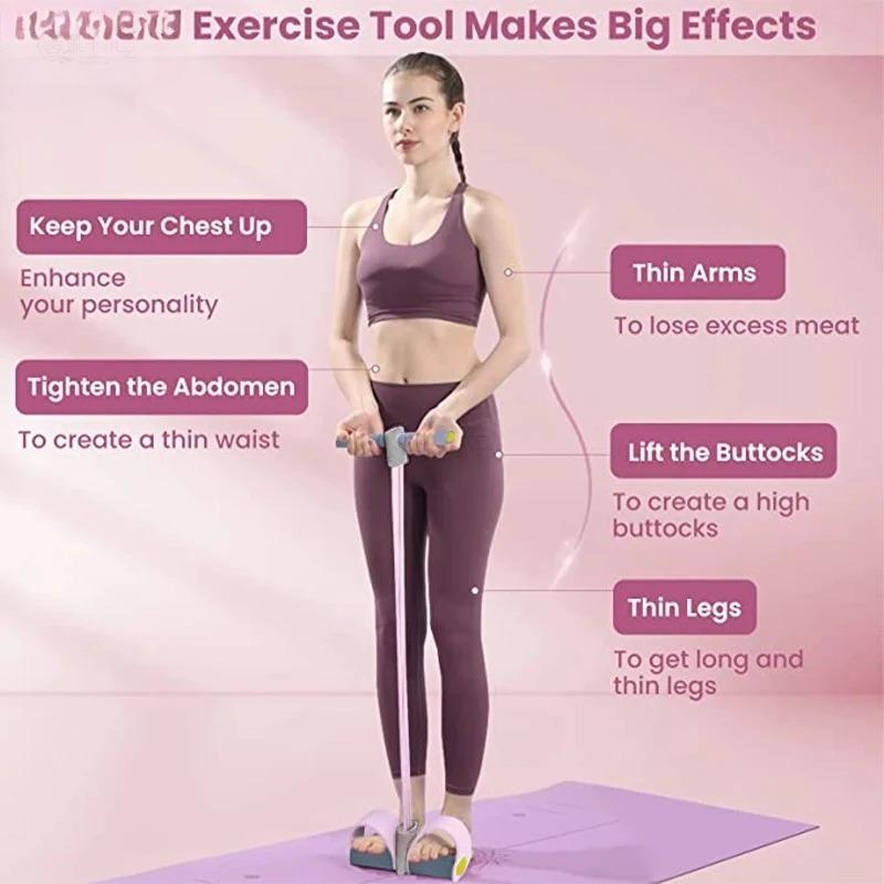 新しい4チューブ抵抗バンド ヨガペダルプーラー エラスティッ - Yoga Fitness Stretching Strap のレビューと価格