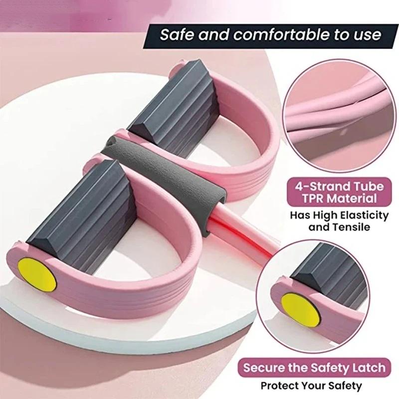 新しい4チューブ抵抗バンド ヨガペダルプーラー エラスティッ - Yoga Fitness Stretching Strap のレビューと価格