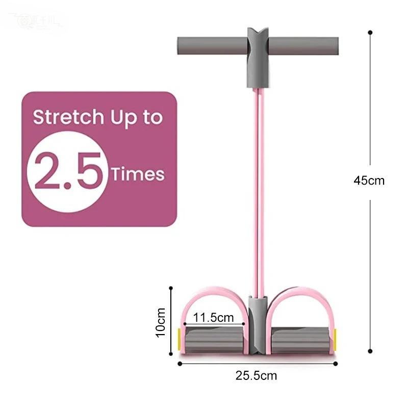新しい4チューブ抵抗バンド ヨガペダルプーラー エラスティッ - Yoga Fitness Stretching Strap のレビューと価格