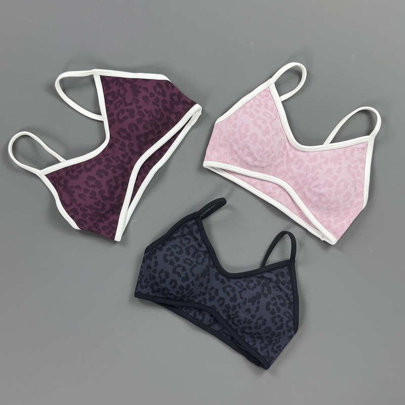 スポーツブラ女性ヒョウ柄薄型調節可能なストラップブラジャーリ - Yoga Fitness Stretching Strap のレビューと価格