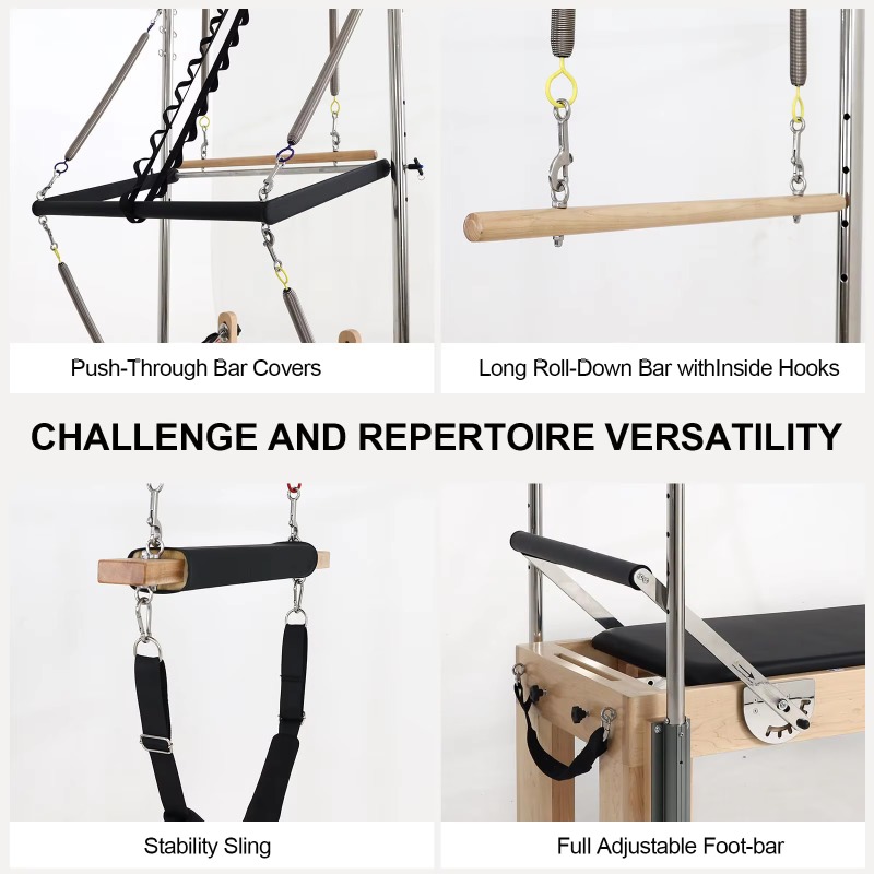 YIYIN工場製 ステンレス鋼とメープル材の2in1耐久性ピ - Yoga Fitness Factory のレビューと価格