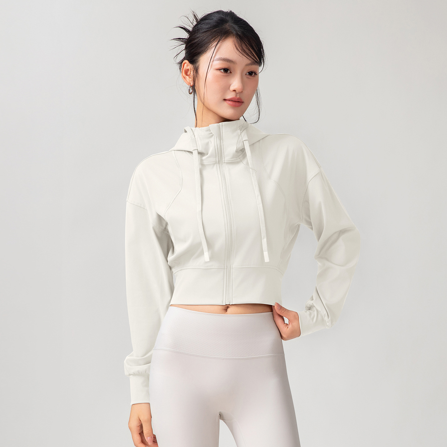 女性用 ソリッドカラー カジュアル スタンドカラー フード付 - Yoga & Fitness With Faye The Well Being Studio Abbots Langley Reviews のレビューと価格