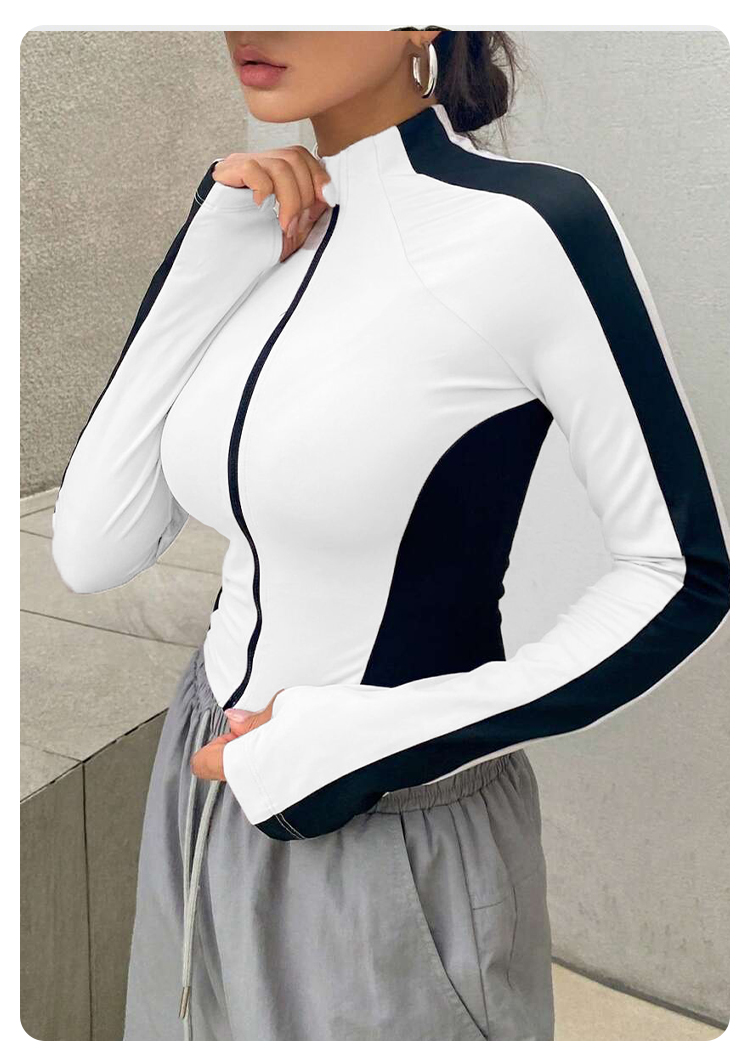 ヨガ服スタンドアップカラージャケットアウトドアスポーツ長袖女 - Yoga Fitness Usa のレビューと価格