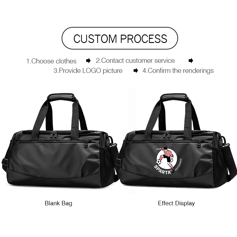 カスタムロゴ入り防水ジムバッグ 大容量乾湿分離トラベルバッグ - Yoga Fitness Photos のレビューと価格