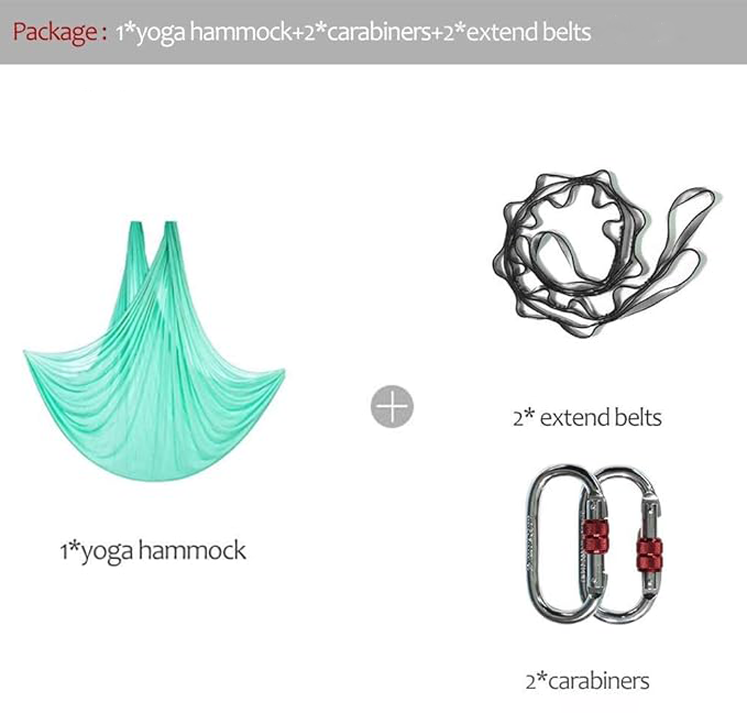 8mプレミアム耐久性エアリアルヨガスイングナイロン生地ハンモ - Yoga Swing Aerial のレビューと価格
