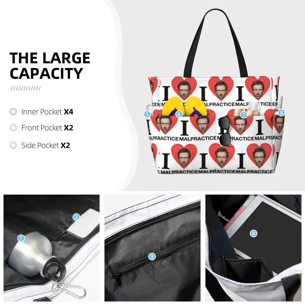 ハウスMD 医療倫理愛好家向けグッズ ビーチトートバッグ ス - Yoga Fitness Merch のレビューと価格