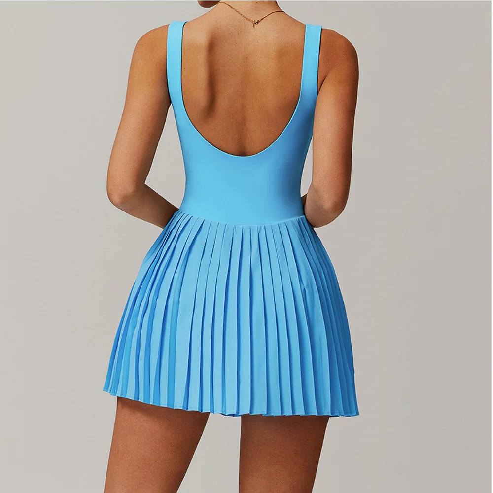 ヨガセット ネイキッドテニスドレス レディースジャンプスーツ - Yoga Fitness Dress のレビューと価格