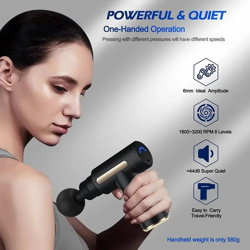 ポータブル電気周波数マッサージャー,ポータブル,フェイシア, - Vibration Massage Gun のレビューと価格
