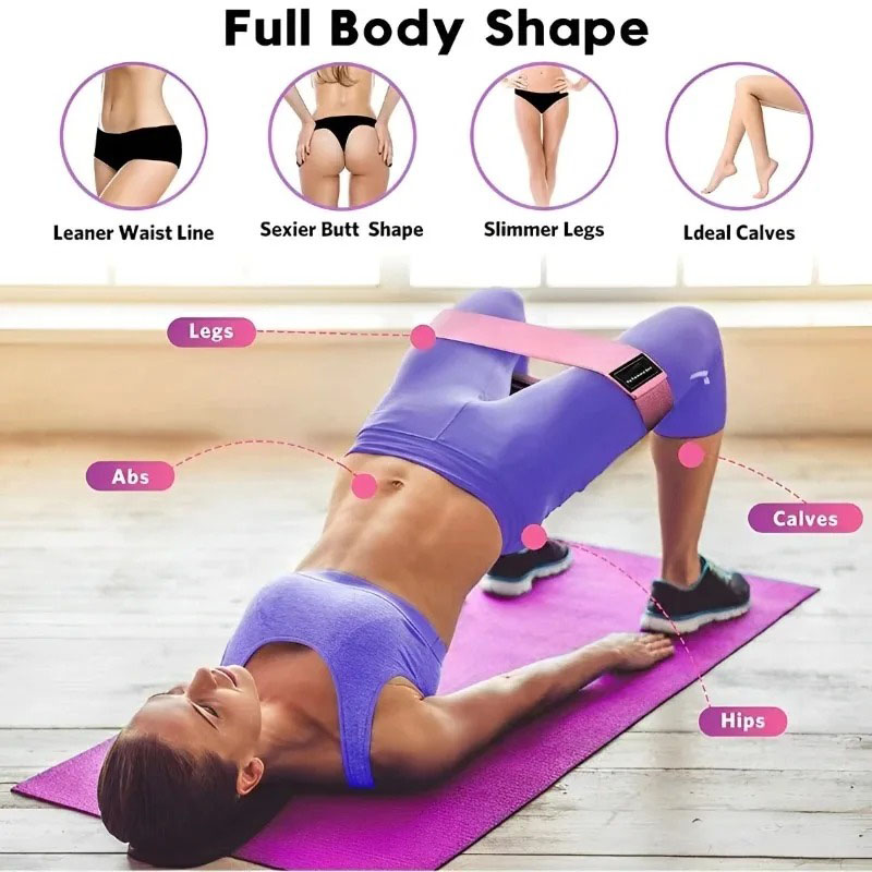 3 個のファブリックレジスタンスヒップブーティバンド臀部太も - Yoga Fitness Stretching Strap のレビューと価格