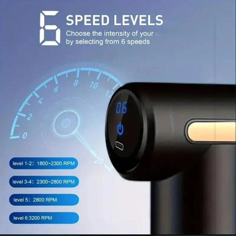 ポータブル筋膜マッサージガン電気パーカッションピストルマッサ - Vibration Massage Gun のレビューと価格