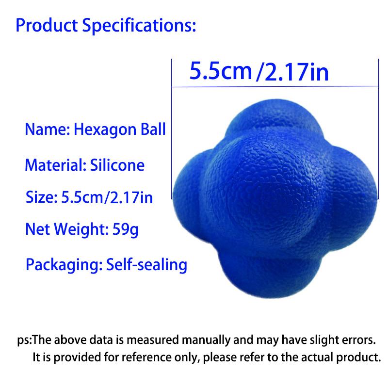 六角形リアクションボール、高密度ゴム製バウンスデバイス、スピ - Bosu Ball Balance のレビューと価格