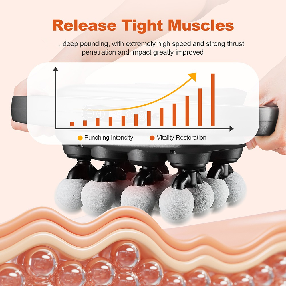 16 ヘッド筋膜ガン高周波振動ボディマッサージガン腰と背中の - Vibration Massage Gun のレビューと価格