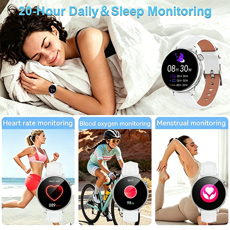 LIGE スポーツスマートウォッチ 女性用 ワイヤレス通話  - Yoga Fitness Oxygen のレビューと価格