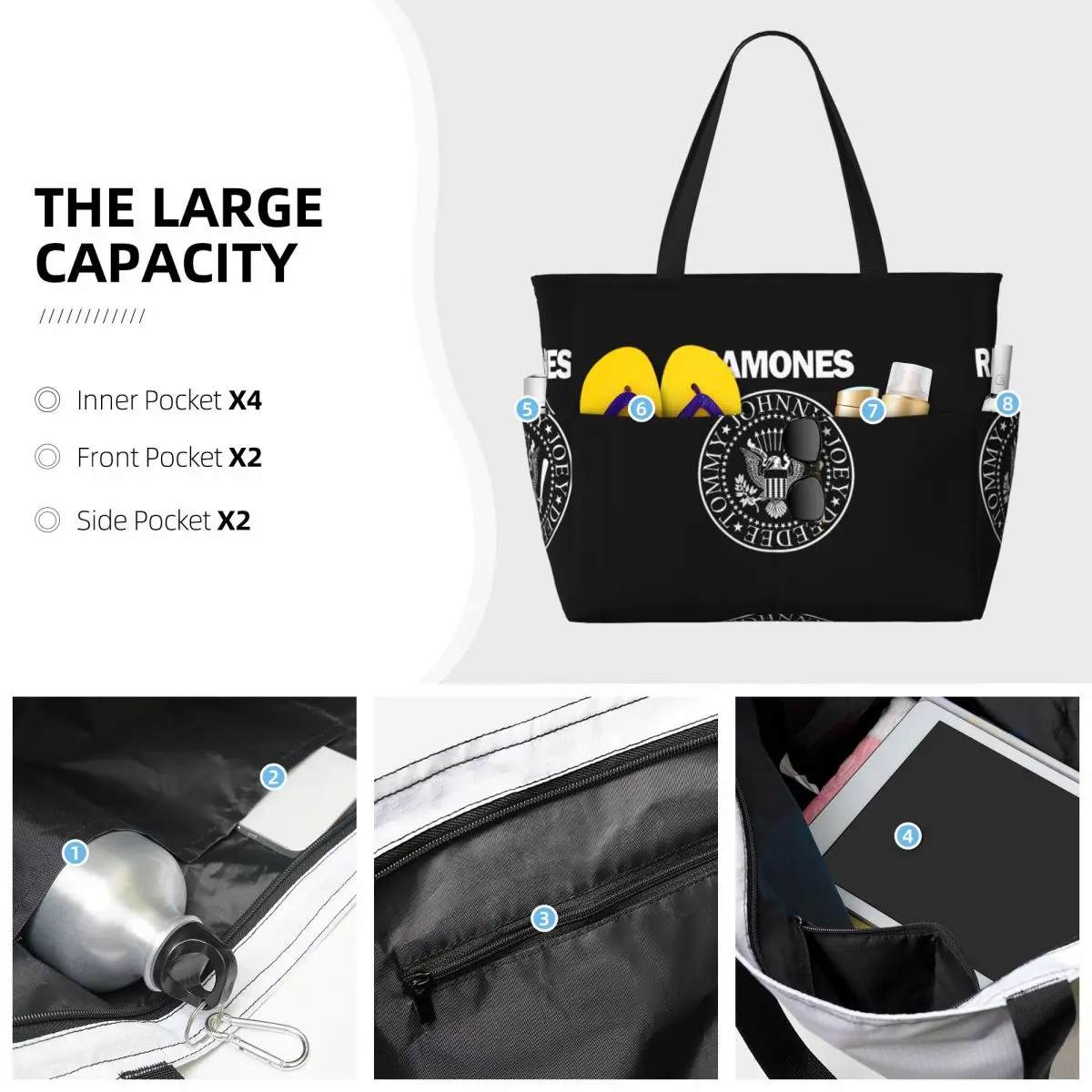 ラモーン マーチ ビーチ トートバッグ スポーツ ジム ヨガ - Yoga Fitness Merch のレビューと価格