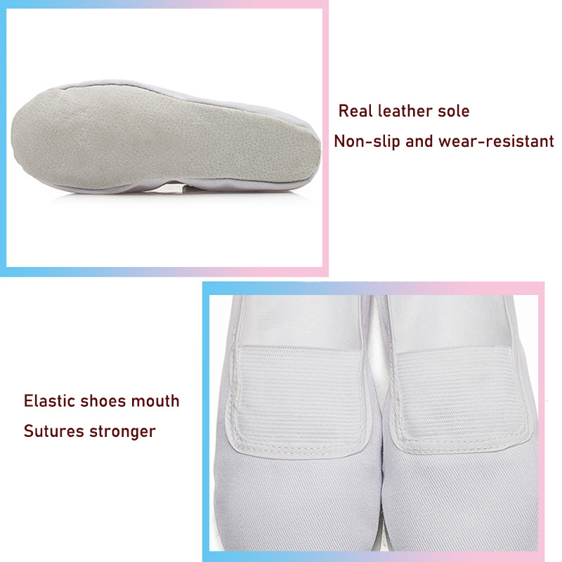 USHINE EU22-45 全体レザーソール黒、白フラット - Yoga Fitness Teacher のレビューと価格