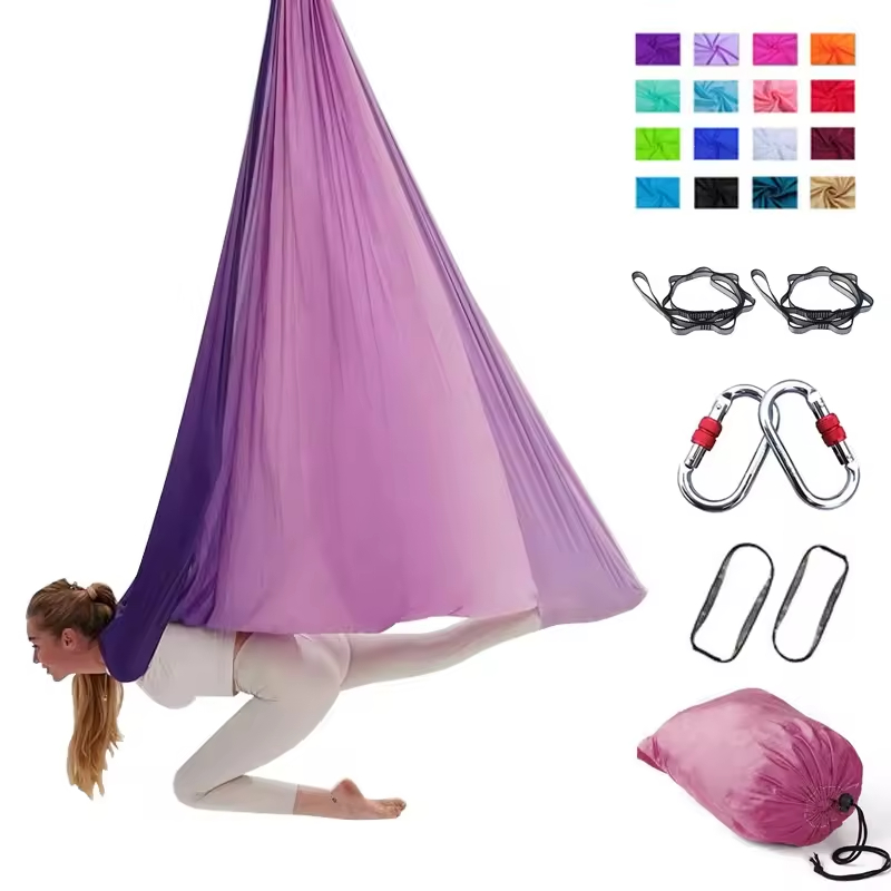 エアリアルヨガハンモック 7m、グラデーション反重力スイング - Yoga Swing Aerial のレビューと価格
